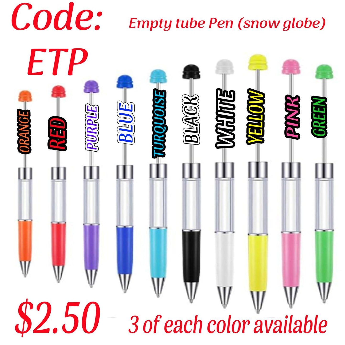 Tubo vacío || snow globe pens