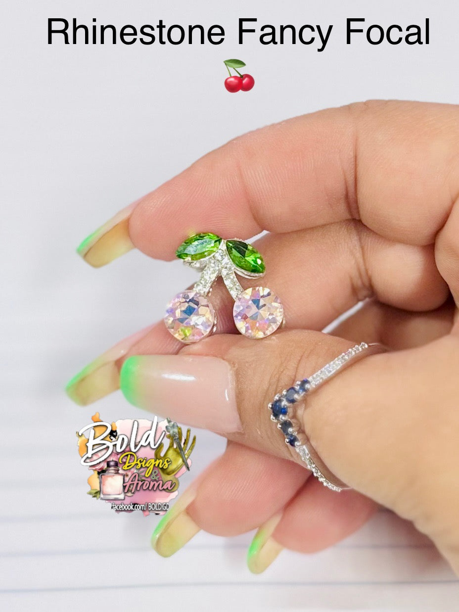 Cherry Rhinestone Fancy Focal