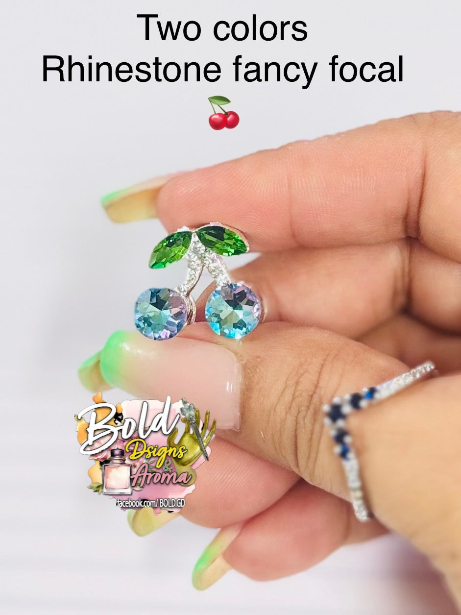 Cherry Rhinestone Fancy Focal