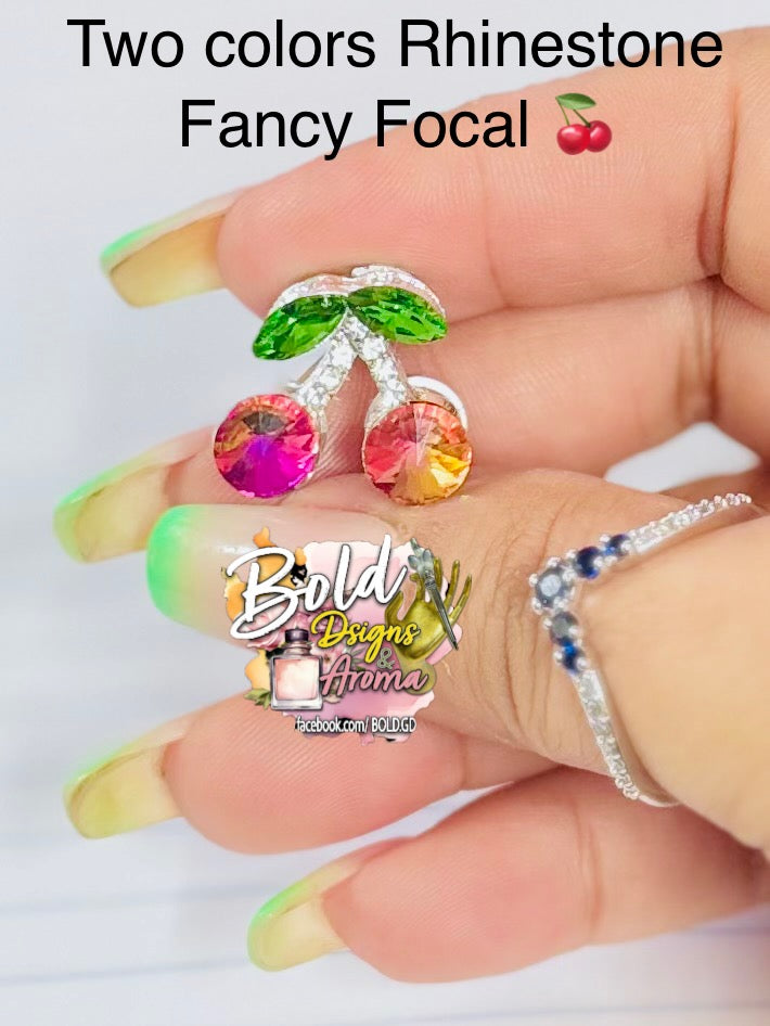 Cherry Rhinestone Fancy Focal