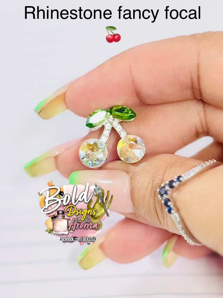 Cherry Rhinestone Fancy Focal