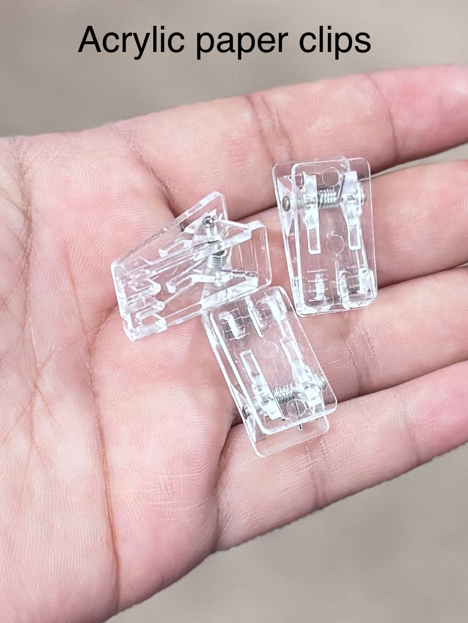 Acrylic paper clip