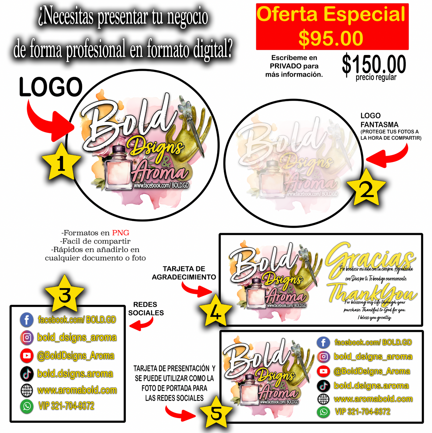 Promociona tu negocio || Formato digital PNG