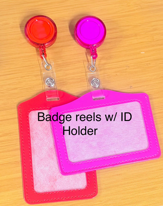 Badge reel w/ ID holder