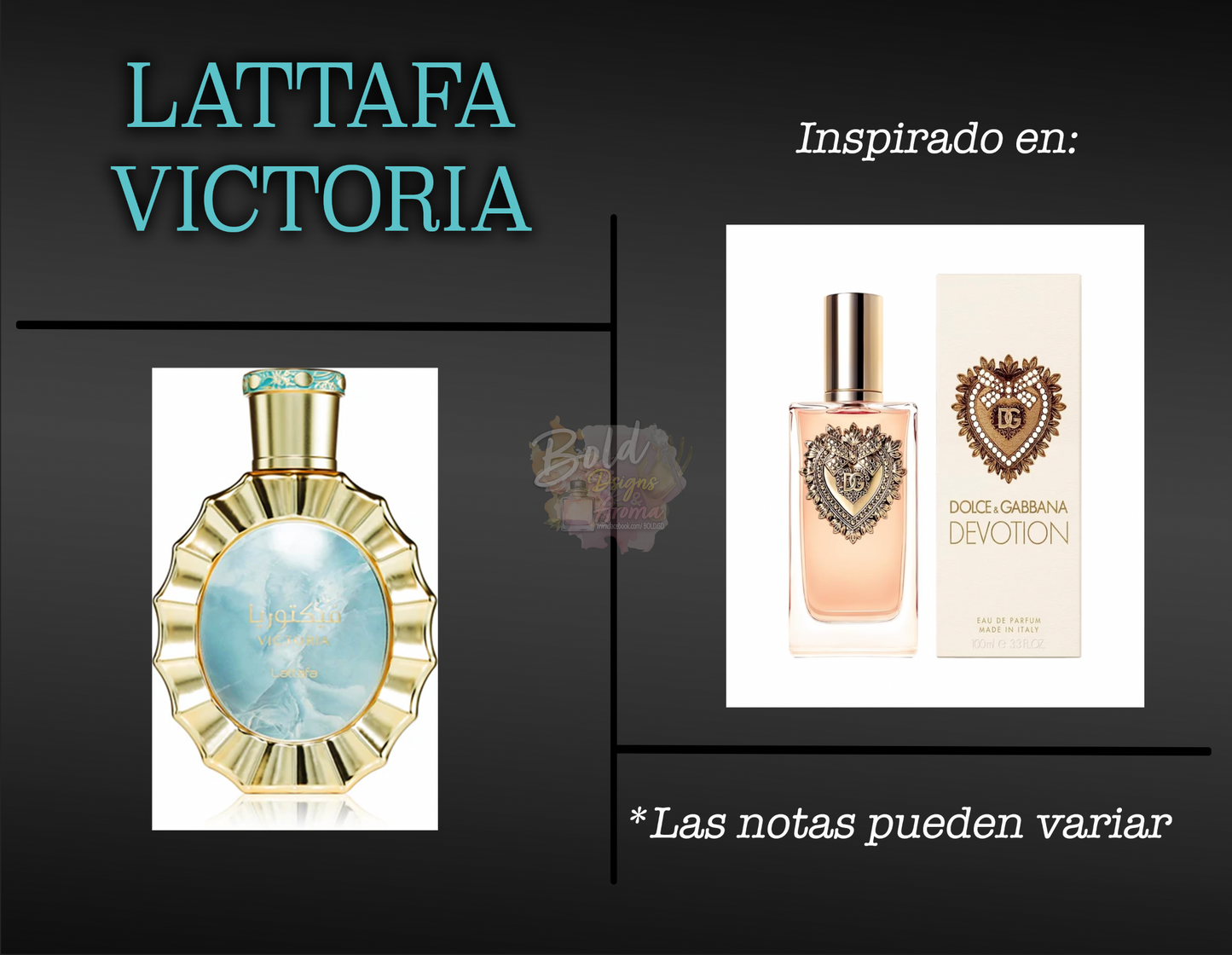 Decant (TESTER) 5 mL. Victoria Lattafa || Dolce & Gabbana Devotion Inspired