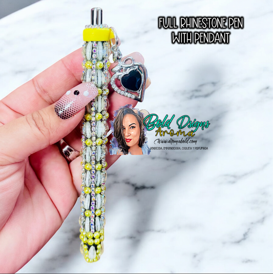 Full Rhinestone pen w/ pendant